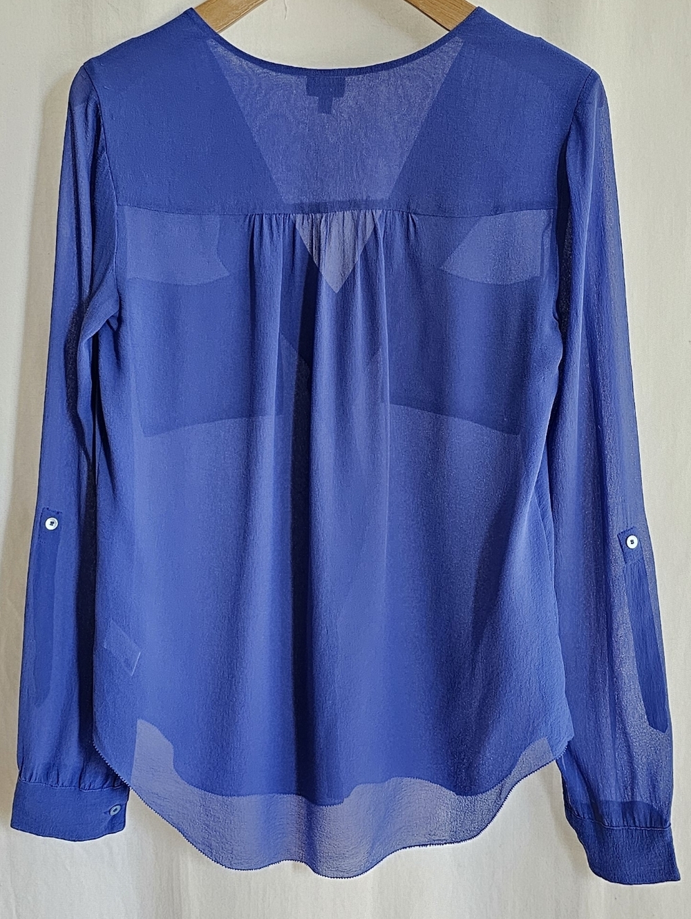 Aritzia Babaton Blue Silk Finley Blouse - Picture 3 of 16